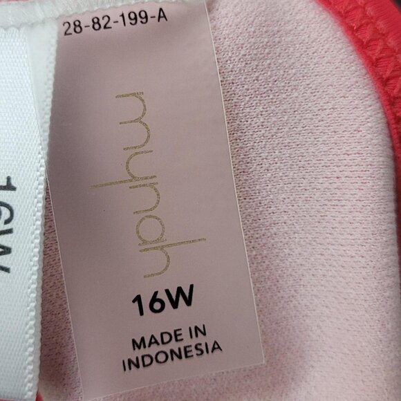 Coral Pink Mynah Ruffle Swim Top Size 16W #Summer #SwimTop - Picture 2 of 3